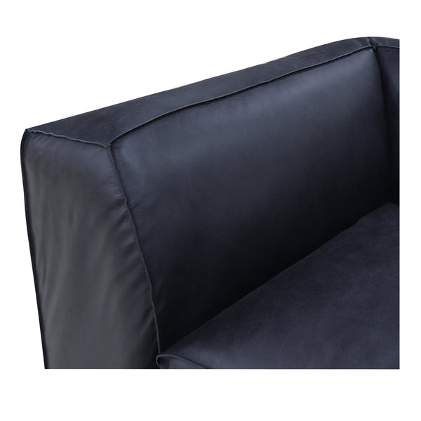 Moe's Home Form Modular Sectional In Vantage Black - Stylish, Versatile Design With Luxurious Top-grain Leather Black Upholstery, Full Top,Grain Leather Xq-1004-02