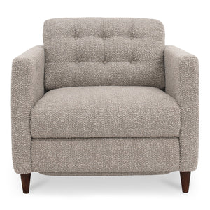 Moe's Home Bridgers Power Recliner Chair - Luxurious Bouclé Fabric, Okin Motion Lift & Mid-century Design Comfort Grey Upholstery, 85% Polyester,15% Acrylic,High Density Foam,Fiber And Feather Fill Xq-1010-29