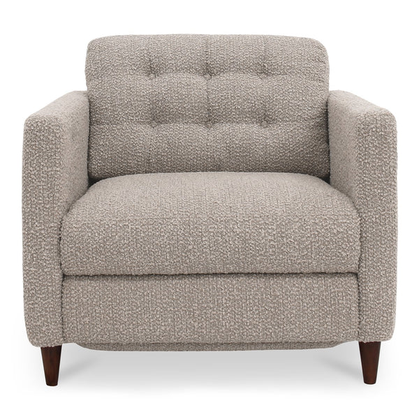 Moe's Home Bridgers Power Recliner Chair - Luxurious Bouclé Fabric, Okin Motion Lift & Mid-century Design Comfort Grey Upholstery, 85% Polyester,15% Acrylic,High Density Foam,Fiber And Feather Fill Xq-1010-29
