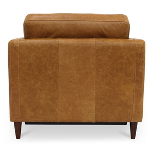 Moe's Home Bridgers Power Recliner Chair - Luxurious Bouclé Fabric, Okin Motion Lift & Mid-century Design Comfort Brown Upholstery, 100% Top Grain Leather,High Density Foam,Fiber And Feather Fill Xq-1010-40