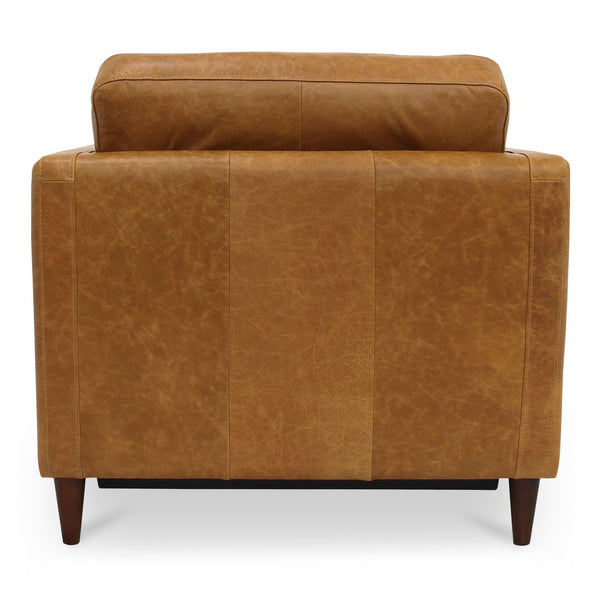 Moe's Home Bridgers Power Recliner Chair - Luxurious Bouclé Fabric, Okin Motion Lift & Mid-century Design Comfort Brown Upholstery, 100% Top Grain Leather,High Density Foam,Fiber And Feather Fill Xq-1010-40