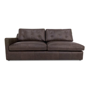 Moe's Home Thurlow Modular Sectional Sofa In Espresso Brown Leather – Timeless Comfort With Modern Elegance Brown Upholstery, 100% Top Grain Leather,High Density Foam,Fiber And Feather Fill Xq-1016-20