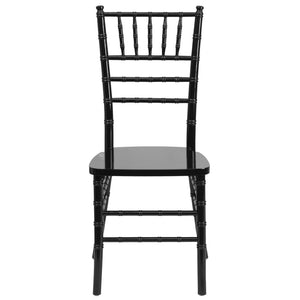 English Elm HERCULES Series Elegant Chiavari Chair for Weddings and Events - Durable, Stackable, Ready to Use Black XS-BLACK-GG