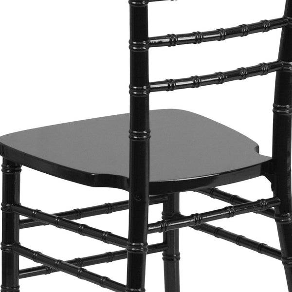 English Elm HERCULES Series Elegant Chiavari Chair for Weddings and Events - Durable, Stackable, Ready to Use Black XS-BLACK-GG