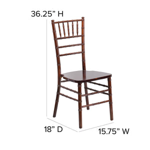 English Elm HERCULES Series Elegant Chiavari Chair for Weddings and Events - Durable, Stackable, Ready to Use Fruitwood XS-FRUIT-GG