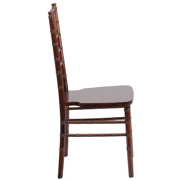 English Elm HERCULES Series Elegant Chiavari Chair for Weddings and Events - Durable, Stackable, Ready to Use Fruitwood XS-FRUIT-GG