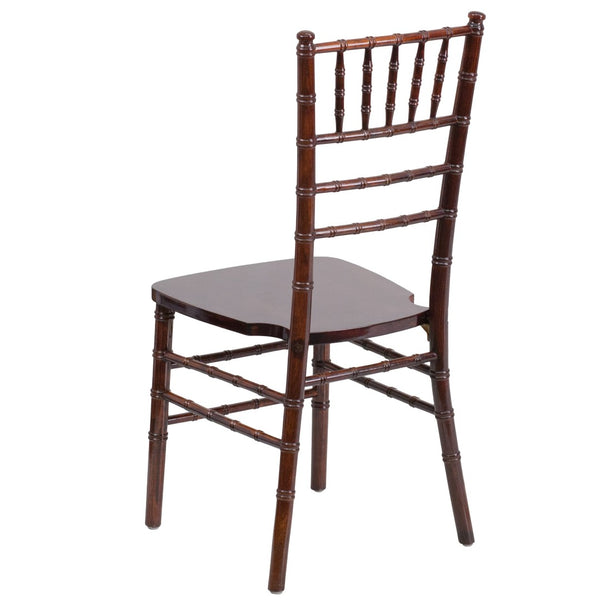 English Elm HERCULES Series Elegant Chiavari Chair for Weddings and Events - Durable, Stackable, Ready to Use Fruitwood XS-FRUIT-GG