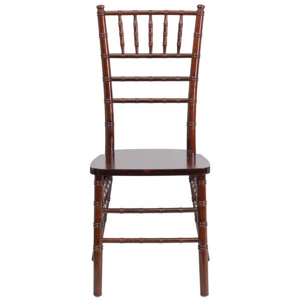 English Elm HERCULES Series Elegant Chiavari Chair for Weddings and Events - Durable, Stackable, Ready to Use Fruitwood XS-FRUIT-GG