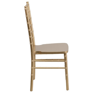 English Elm HERCULES Series Elegant Chiavari Chair for Weddings and Events - Durable, Stackable, Ready to Use Gold XS-GOLD-GG