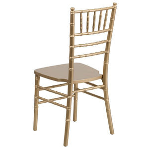 English Elm HERCULES Series Elegant Chiavari Chair for Weddings and Events - Durable, Stackable, Ready to Use Gold XS-GOLD-GG