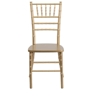 English Elm HERCULES Series Elegant Chiavari Chair for Weddings and Events - Durable, Stackable, Ready to Use Gold XS-GOLD-GG