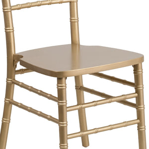 English Elm HERCULES Series Elegant Chiavari Chair for Weddings and Events - Durable, Stackable, Ready to Use Gold XS-GOLD-GG