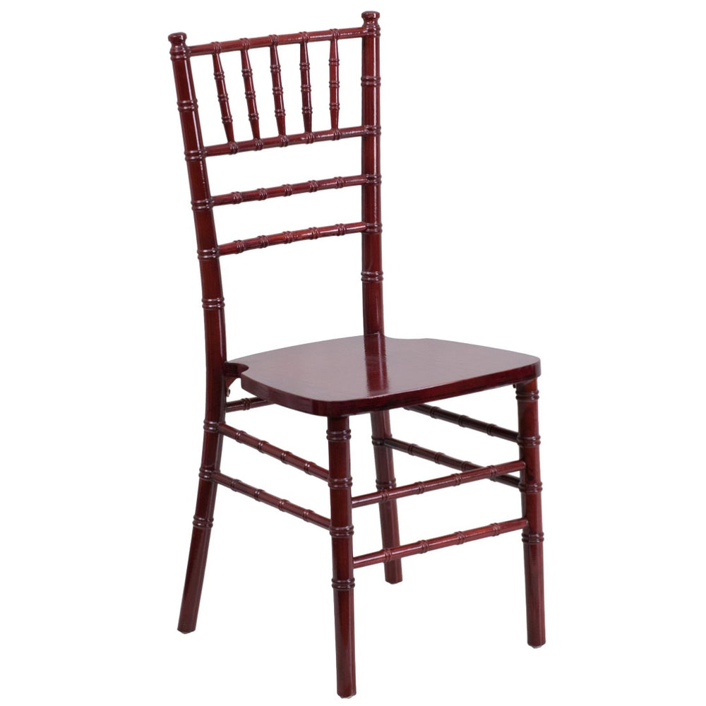 English Elm HERCULES Series Elegant Chiavari Chair for Weddings and Events - Durable, Stackable, Ready to Use Mahogany XS-MAHOGANY-GG