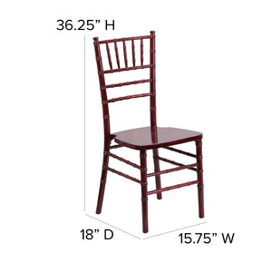 English Elm HERCULES Series Elegant Chiavari Chair for Weddings and Events - Durable, Stackable, Ready to Use Mahogany XS-MAHOGANY-GG