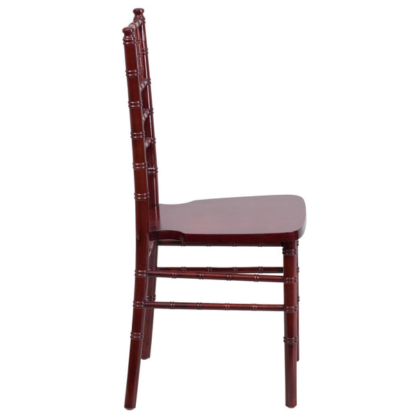 English Elm HERCULES Series Elegant Chiavari Chair for Weddings and Events - Durable, Stackable, Ready to Use Mahogany XS-MAHOGANY-GG