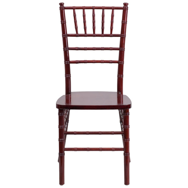 English Elm HERCULES Series Elegant Chiavari Chair for Weddings and Events - Durable, Stackable, Ready to Use Mahogany XS-MAHOGANY-GG