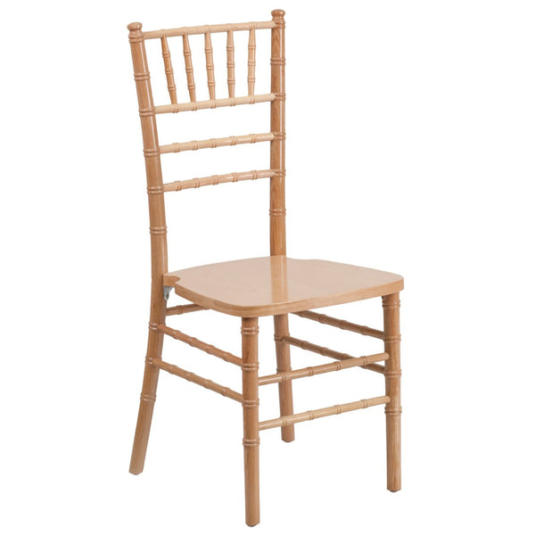 English Elm HERCULES Series Elegant Chiavari Chair for Weddings and Events - Durable, Stackable, Ready to Use Natural XS-NATURAL-GG