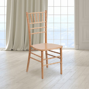 English Elm HERCULES Series Elegant Chiavari Chair for Weddings and Events - Durable, Stackable, Ready to Use Natural XS-NATURAL-GG