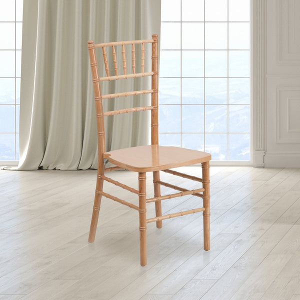 English Elm HERCULES Series Elegant Chiavari Chair for Weddings and Events - Durable, Stackable, Ready to Use Natural XS-NATURAL-GG