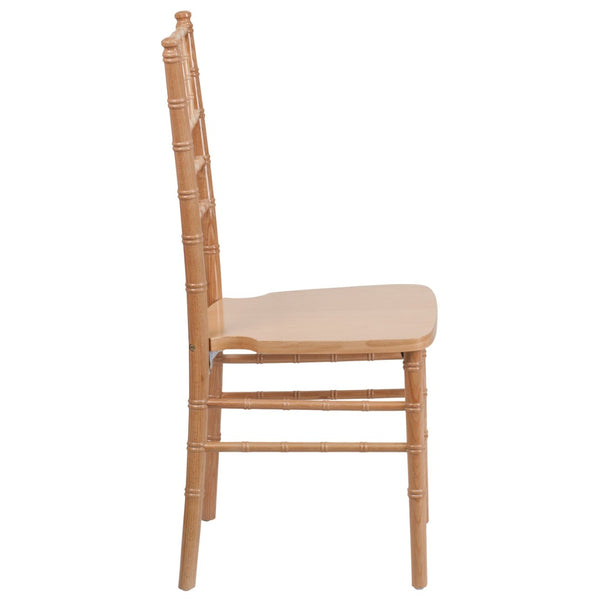 English Elm HERCULES Series Elegant Chiavari Chair for Weddings and Events - Durable, Stackable, Ready to Use Natural XS-NATURAL-GG