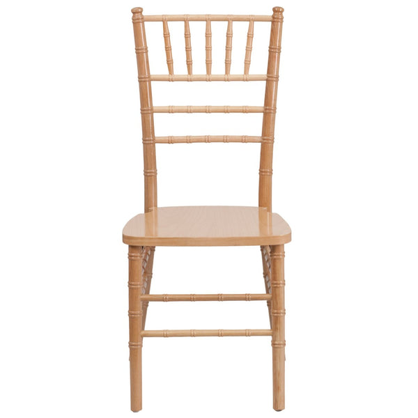 English Elm HERCULES Series Elegant Chiavari Chair for Weddings and Events - Durable, Stackable, Ready to Use Natural XS-NATURAL-GG