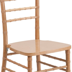 English Elm HERCULES Series Elegant Chiavari Chair for Weddings and Events - Durable, Stackable, Ready to Use Natural XS-NATURAL-GG