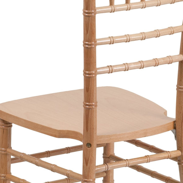 English Elm HERCULES Series Elegant Chiavari Chair for Weddings and Events - Durable, Stackable, Ready to Use Natural XS-NATURAL-GG