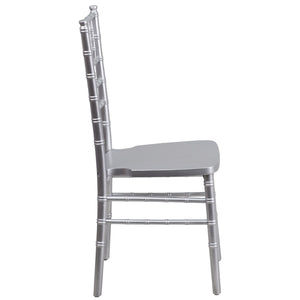 English Elm HERCULES Series Elegant Chiavari Chair for Weddings and Events - Durable, Stackable, Ready to Use Silver XS-SILVER-GG