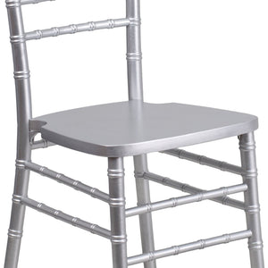 English Elm HERCULES Series Elegant Chiavari Chair for Weddings and Events - Durable, Stackable, Ready to Use Silver XS-SILVER-GG
