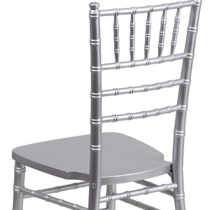 English Elm HERCULES Series Elegant Chiavari Chair for Weddings and Events - Durable, Stackable, Ready to Use Silver XS-SILVER-GG