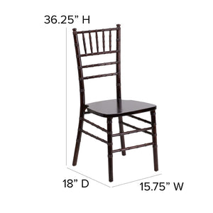 English Elm HERCULES Series Elegant Chiavari Chair for Weddings and Events - Durable, Stackable, Ready to Use Walnut XS-WALNUT-GG