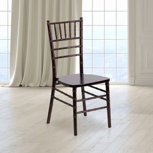 English Elm HERCULES Series Elegant Chiavari Chair for Weddings and Events - Durable, Stackable, Ready to Use Walnut XS-WALNUT-GG