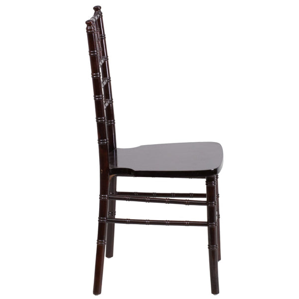 English Elm HERCULES Series Elegant Chiavari Chair for Weddings and Events - Durable, Stackable, Ready to Use Walnut XS-WALNUT-GG