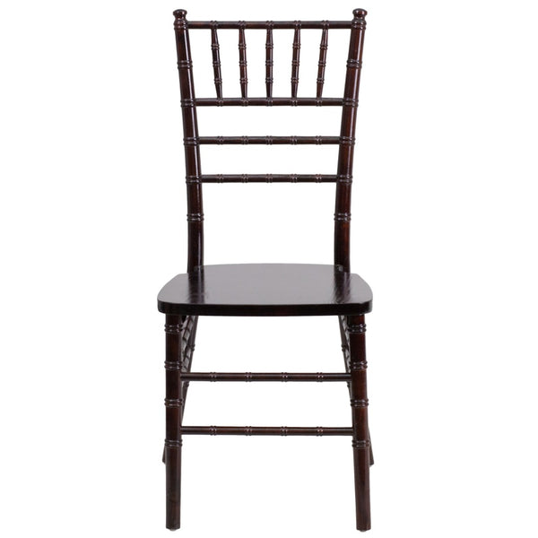 English Elm HERCULES Series Elegant Chiavari Chair for Weddings and Events - Durable, Stackable, Ready to Use Walnut XS-WALNUT-GG