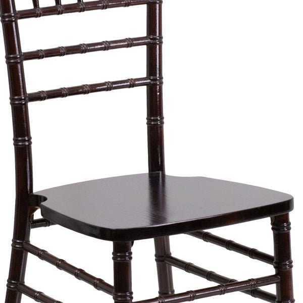 English Elm HERCULES Series Elegant Chiavari Chair for Weddings and Events - Durable, Stackable, Ready to Use Walnut XS-WALNUT-GG