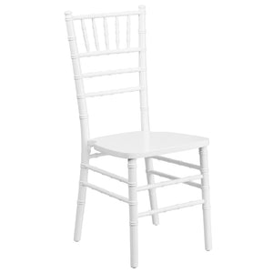 English Elm HERCULES Series Elegant Chiavari Chair for Weddings and Events - Durable, Stackable, Ready to Use White XS-WHITE-GG