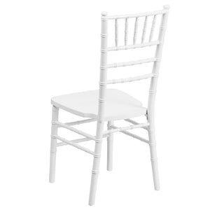 English Elm HERCULES Series Elegant Chiavari Chair for Weddings and Events - Durable, Stackable, Ready to Use White XS-WHITE-GG