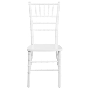 English Elm HERCULES Series Elegant Chiavari Chair for Weddings and Events - Durable, Stackable, Ready to Use White XS-WHITE-GG