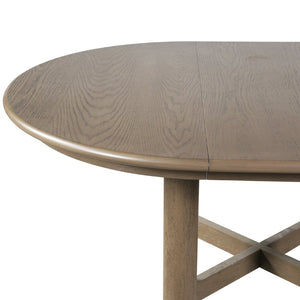 English Elm Wood Oval Extendable Rubberwood Dining Table Seats Six with Leaf for Kitchen Espresso XT000001AAP