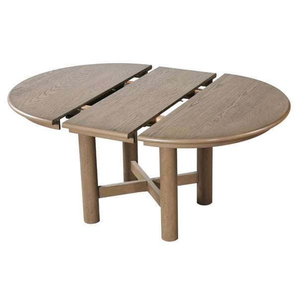 English Elm Wood Oval Extendable Rubberwood Dining Table Seats Six with Leaf for Kitchen Espresso XT000001AAP