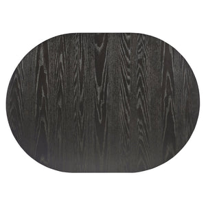 English Elm Trexm Oval Extension Dining Table Oak Veneer Pedestal Base Modern Farmhouse Kitchen Espresso XT000002AAP
