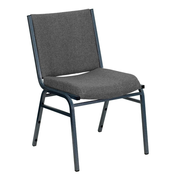English Elm HERCULES Heavy Duty Stacking Chair with Padded Seating for Offices, Classrooms, and Events Gray Fabric XU-60153-GY-GG