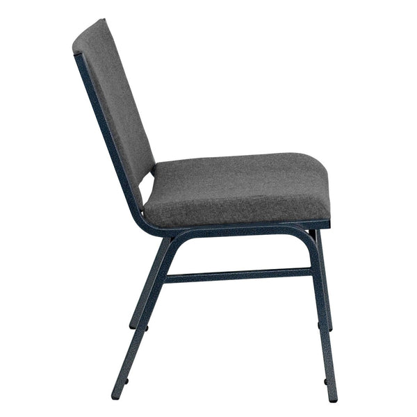 English Elm HERCULES Heavy Duty Stacking Chair with Padded Seating for Offices, Classrooms, and Events Gray Fabric XU-60153-GY-GG