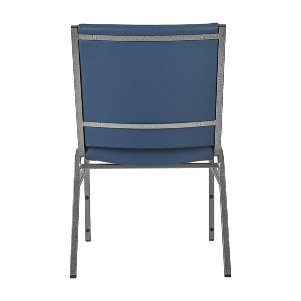 English Elm HERCULES Series Heavy-Duty Padded Stack Chair for Versatile Seating in Offices, Churches & Events Navy Vinyl XU-60153-NVY-VYL-GG