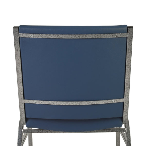 English Elm HERCULES Series Heavy-Duty Padded Stack Chair for Versatile Seating in Offices, Churches & Events Navy Vinyl XU-60153-NVY-VYL-GG