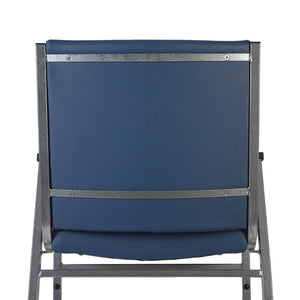 English Elm HERCULES Heavy-Duty Stack Chair with Arms for Versatile Use in Offices, Classrooms, and Events Navy Vinyl XU-60154-NVY-VYL-GG