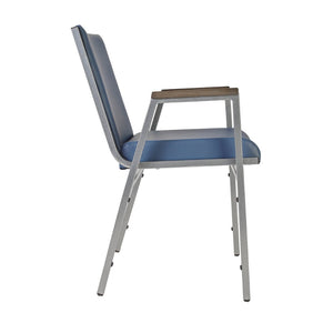 English Elm HERCULES Heavy-Duty Stack Chair with Arms for Versatile Use in Offices, Classrooms, and Events Navy Vinyl XU-60154-NVY-VYL-GG