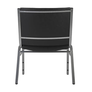 English Elm HERCULES Big & Tall Stack Chair – 1000 lb Capacity, Durable Vinyl, Comfortable & Versatile Design XU-60555-BLK-VYL-GG