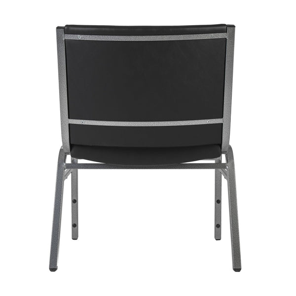 English Elm HERCULES Big & Tall Stack Chair – 1000 lb Capacity, Durable Vinyl, Comfortable & Versatile Design XU-60555-BLK-VYL-GG