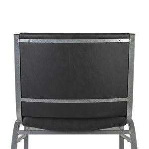 English Elm HERCULES Big & Tall Stack Chair – 1000 lb Capacity, Durable Vinyl, Comfortable & Versatile Design XU-60555-BLK-VYL-GG